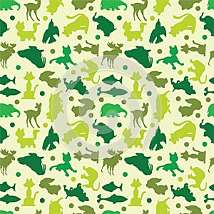 Seamless animals pattern