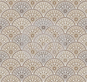 Seamless antique brown floral wallpaper