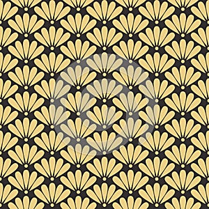 Seamless antique palette oriental floral pattern vector