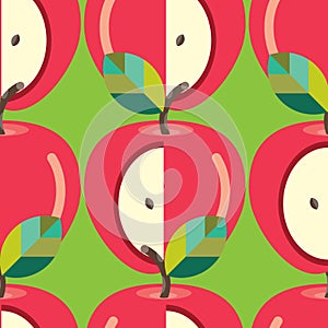 Seamless apple pattern