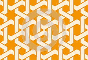 Seamless arabic ornament with entangled pattern