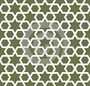 Seamless arabic ornament with stars pattern