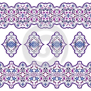 Seamless arabic patterns for border.