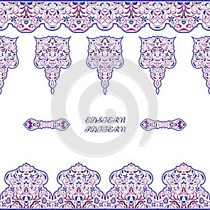 Seamless arabic patterns for border.