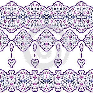 Seamless arabic patterns for border.