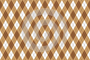 Seamless argyle pattern. Diamond shapes background. Vector