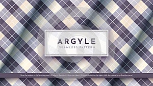 Seamless Argyle Pattern. Traditional Scottish Texture. Fashionable Fabric. Textile Background