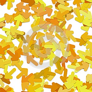 Seamless arrow pattern background - vector design from rotated rounded arrows with shadow effect