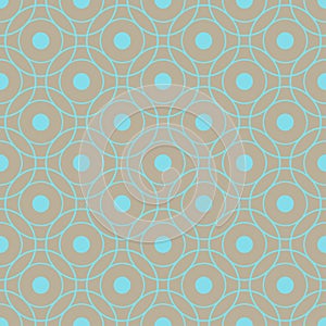 Seamless art abstract mosaic gray blue circles pattern