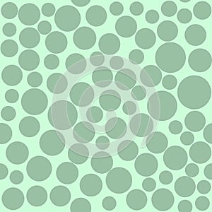 Seamless art abstract mosaic green circles pattern