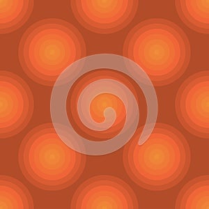 Seamless art abstract mosaic orange circles pattern