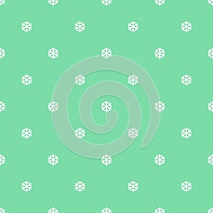 Seamless art pattern with snowflakes on blue