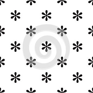 Seamless asterisk sign pattern on white