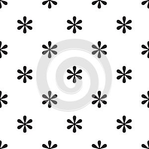 Seamless asterisk sign pattern on white photo