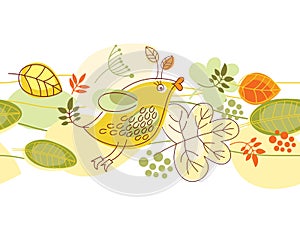 Seamless autum banner