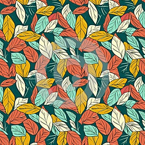 Seamless autumn leaf pattern