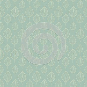Seamless Autumn pattern on a green background