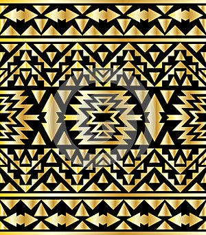 Seamless aztec pattern art deco style, vector illustration