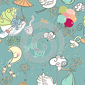 Seamless Baby Boy pattern