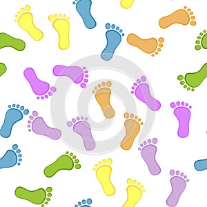 Seamless Baby Foot Pattern