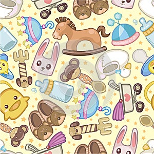 Seamless baby toy pattern