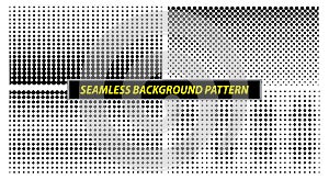 seamless halftone dots pattern. halftone gradient dotted gradient smooth dots spraying and dot background seamless.