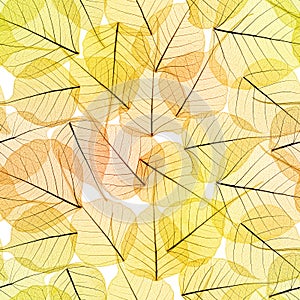 Seamless Background - Autumn Leaves Pattern