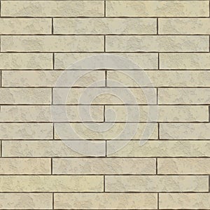 Seamless background of beige bricks. Seamless old sandstone brick wall background texture. Tileable antique vintage stone blocks