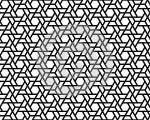 Seamless background of black polygonal pattern