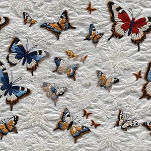 Seamless background butterflies. Seamless pattern connecting horizontally and vertically. Seamless styling of both