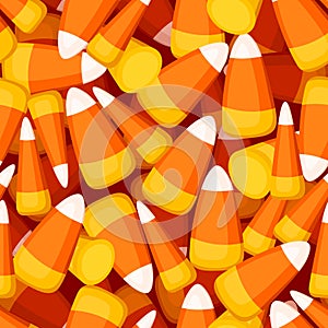 Seamless background with candy corn.