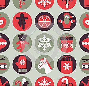 Seamless background with Christmas gifts