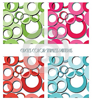 Seamless background circles set