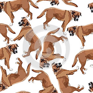 Seamless background with dogs