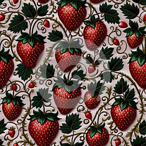 Seamless background aardbei. Seamless pattern connecting horizontally and vertically. Seamless styling of both photo