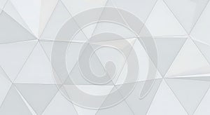 Abstract low poly white triangular surface background