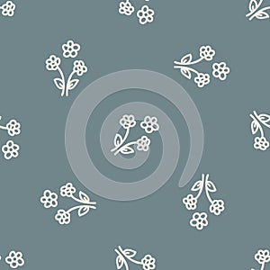 Seamless background flower gender neutral pattern. Whimsical minimal earthy 2 tone color. kids nursery wallpaper or boho