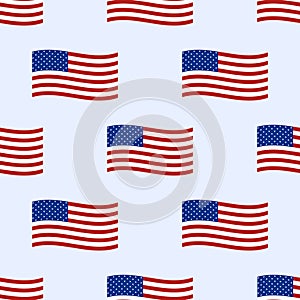 Seamless background in the form of American flags. Patriotic. Vector