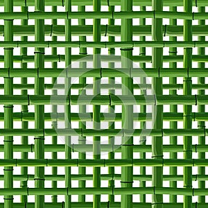 Seamless background of green bamboo grid.