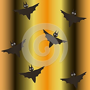 Seamless background for halloween with bats