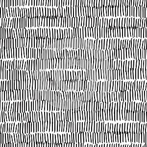 Seamless background hand drawn black strokes. Vector pattern abstract monochrome texture. Repeat tile brush stroke background.