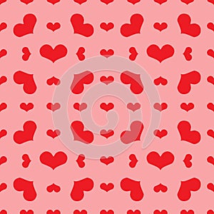 Seamless background with hearts for decoration of festive design