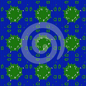 Seamless background with a knitted texture, imitation of wool. A variety of different patterns.