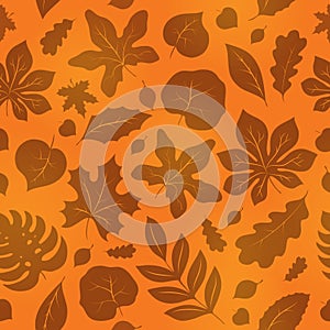 Seamless background with leaves 1