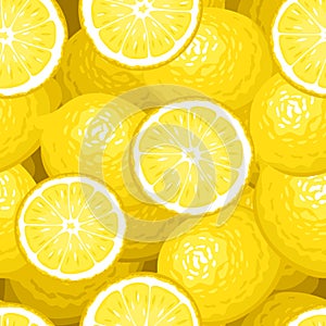 Seamless background with lemons.