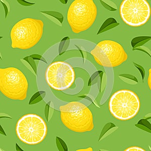 Seamless background with lemons.