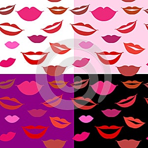 Seamless background lips