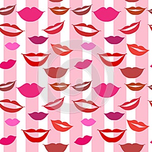 Seamless background lips