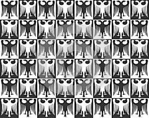 Seamless double headed eagle background - cdr format