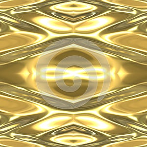 The seamless background is made of liquid gold with mirrored horizontal patterns. Golden texture